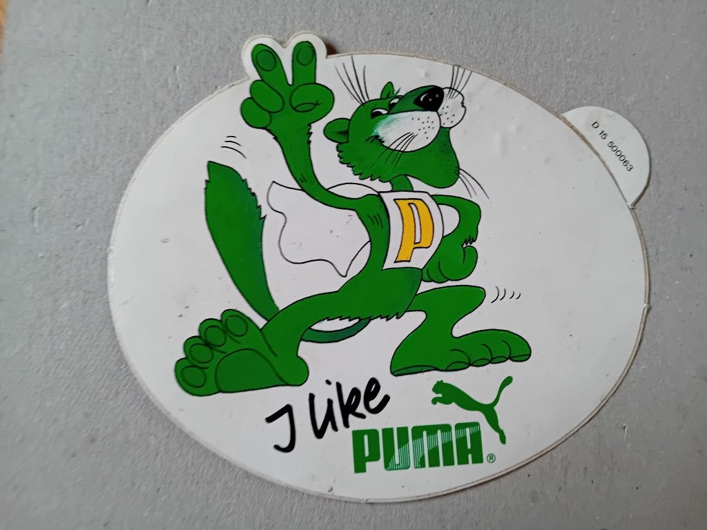 Puma sticker I like Puma 11,5x10cm, Ophalen of Verzenden, Zo goed als nieuw, Bedrijf of Vereniging