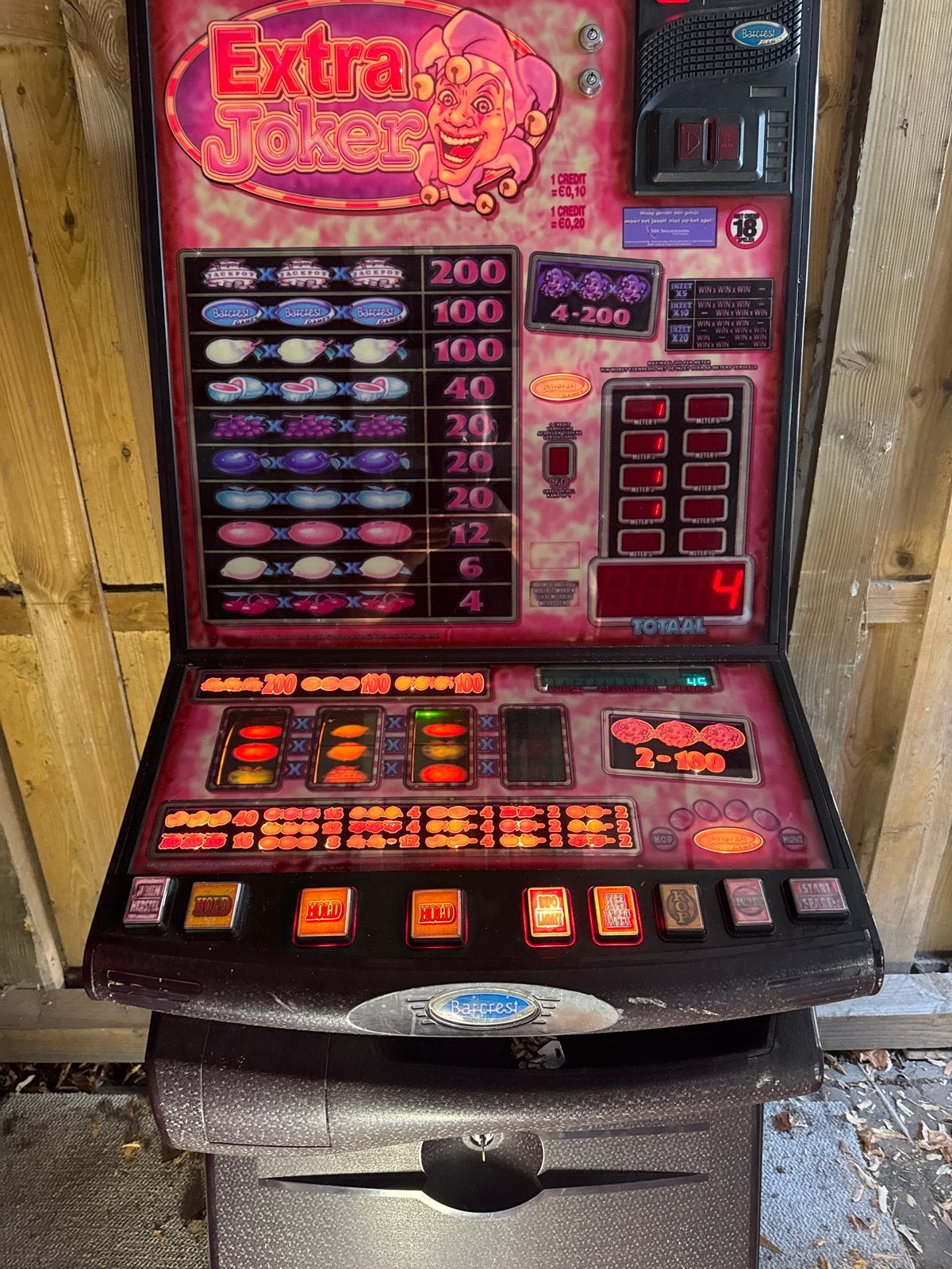 Extra Joker fruitautomaat - Werkend en compleet, Overige munten, Ophalen, Gebruikt, Met sleutels