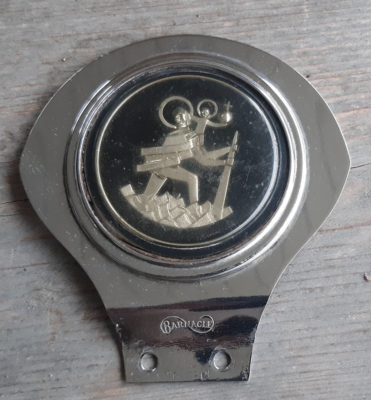Sint Christoffel embleem - Barnacle, Ophalen of Verzenden, Gebruikt