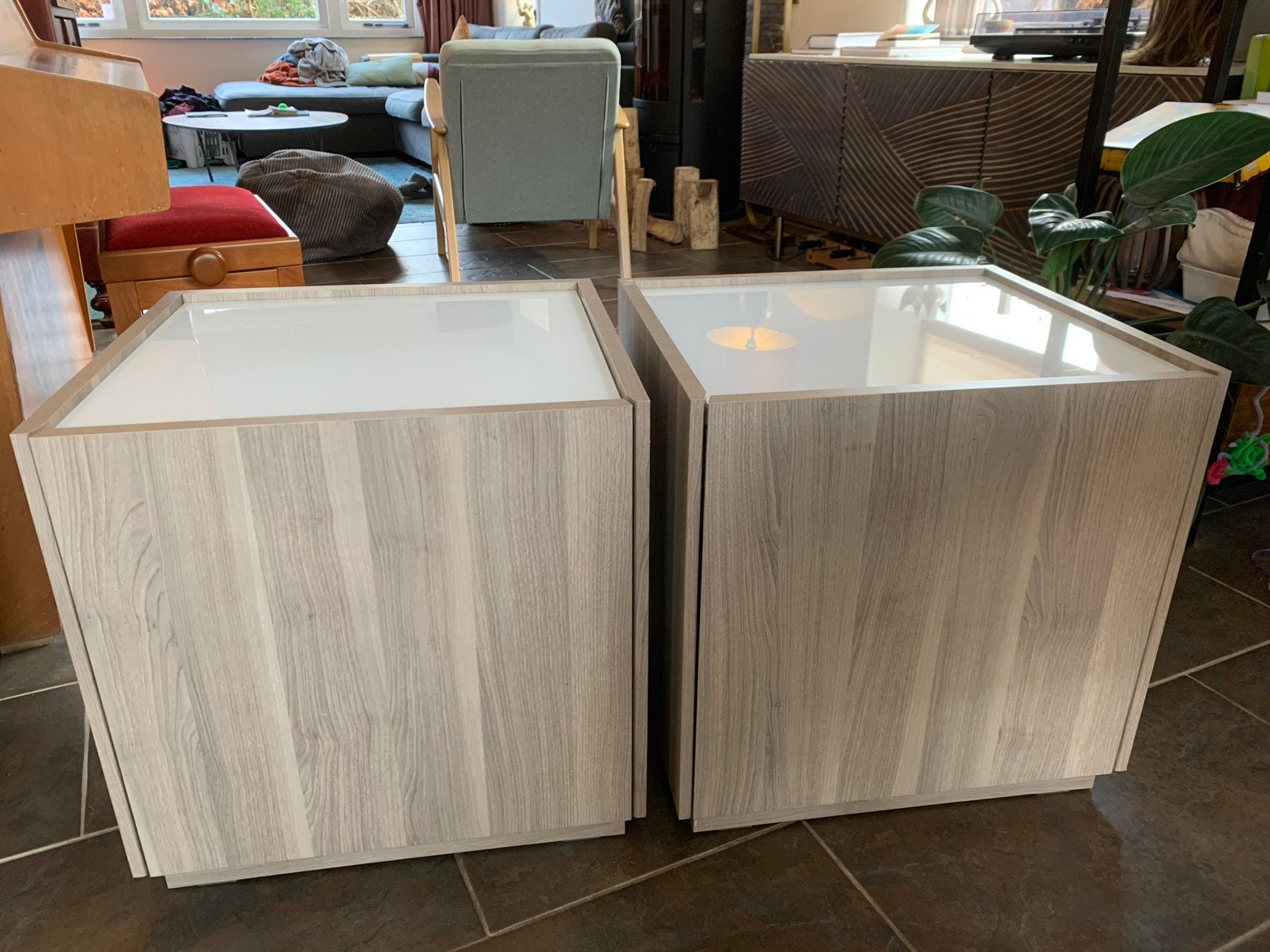 2 ikea nachtkastjes, Ophalen, Gebruikt