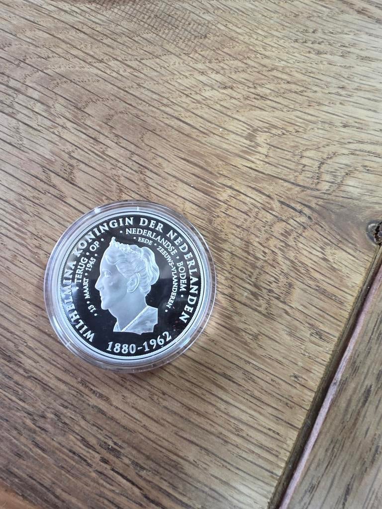Zilveren Herdenkingsmunt Koningin Wilhelmina 1880-1962, Zilver, Koningin Wilhelmina, Losse munt, Overige waardes