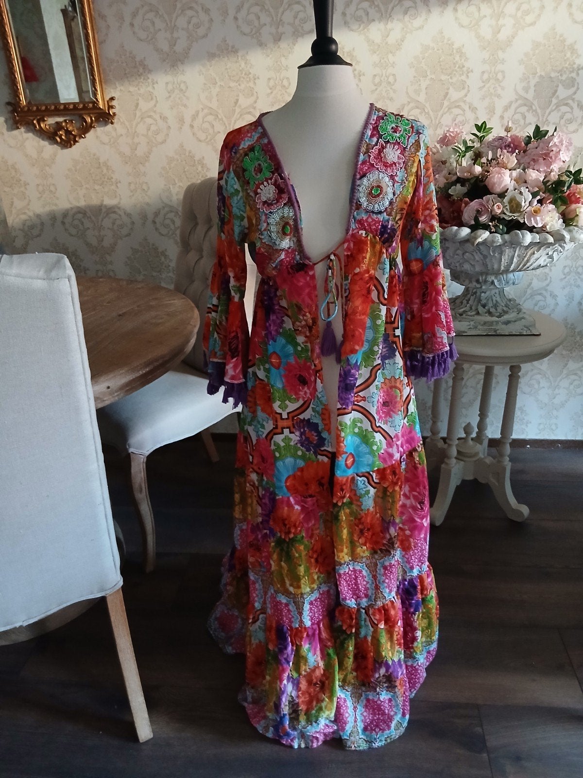 Kleurrijke Bikini Kimono Cover-up uit Positano, Italië - Maa, Onbekend, Ophalen of Verzenden, Zo goed als nieuw