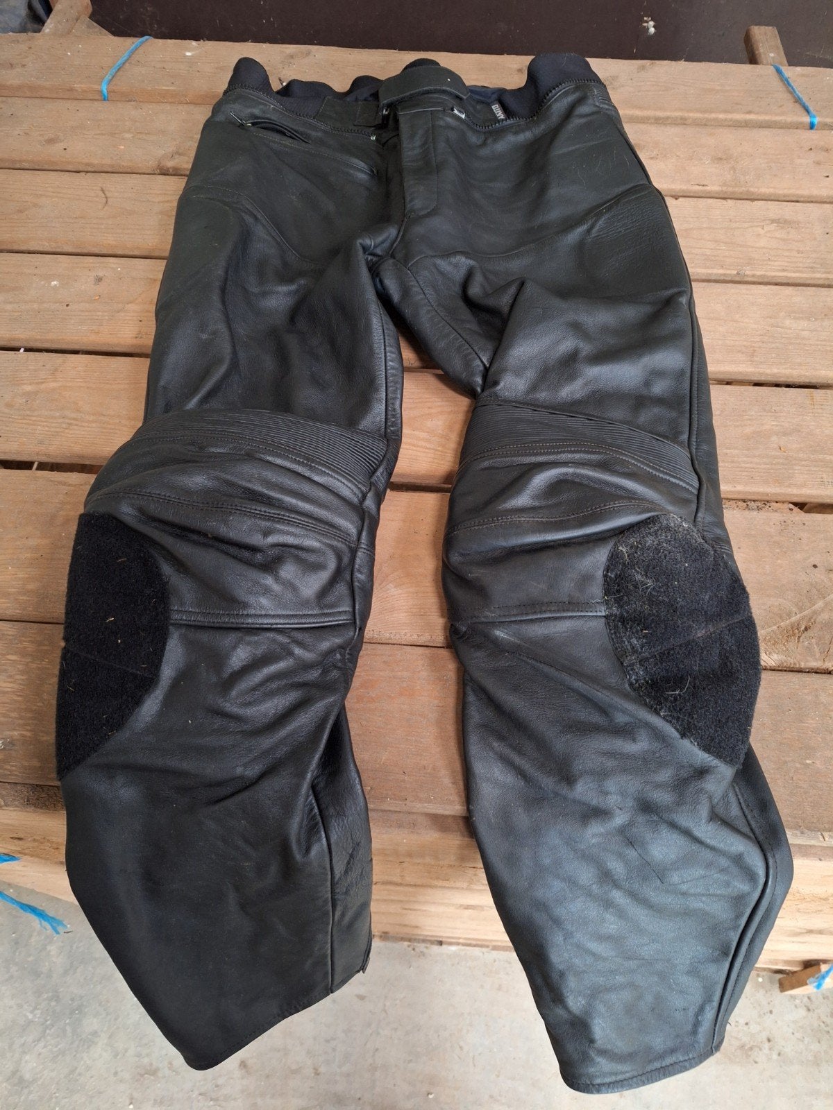 Zwarte leren motorbroek - 'Echtes Leder', Ophalen, Broek | leer, Heren, Akito