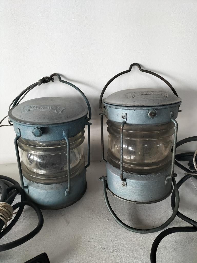 2 stuks ankerlichten scheepslamp, Gebruikt, Overige typen, Onbekend, Ophalen of Verzenden