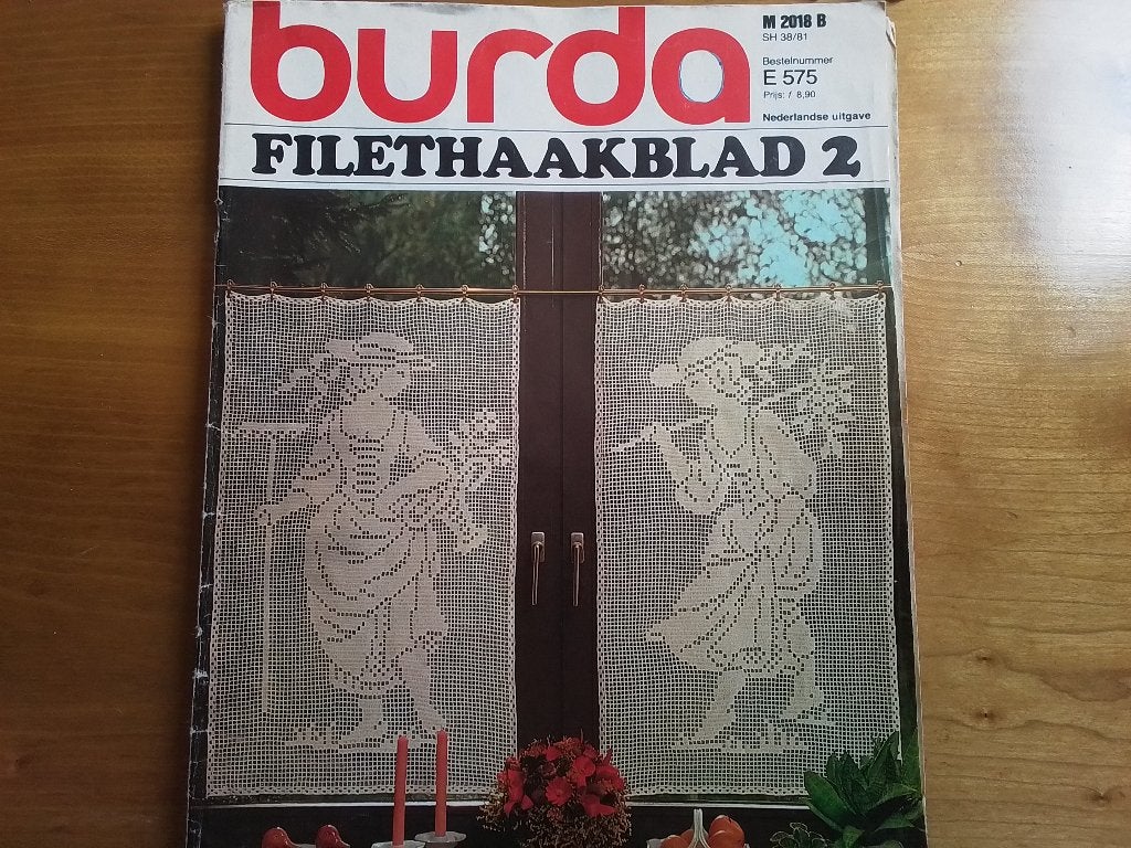 Burda Filethaakblad, Ophalen of Verzenden, Gebruikt, Haken, Overige typen