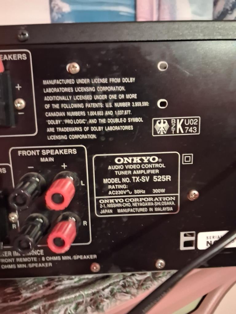 Onkyo TX-SV 525R Versterker - 300W, Ophalen of Verzenden