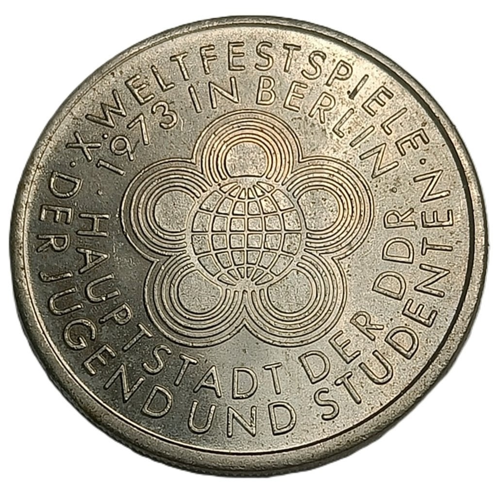 DDR 10 mark 1973 "wereldfestival jongeren", Verzenden, Duitsland, Losse munt