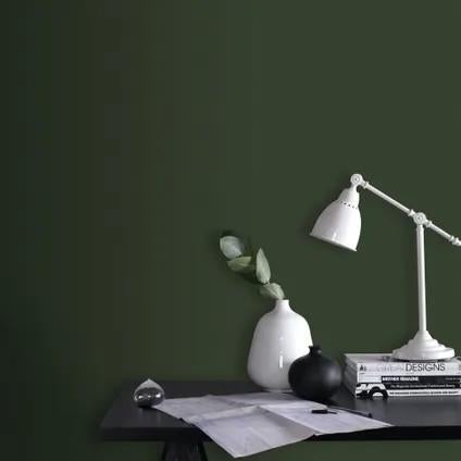 Decomode Vliesbehang Uni Elegant Leaves - Donkergroen, Huis en Inrichting, Ophalen