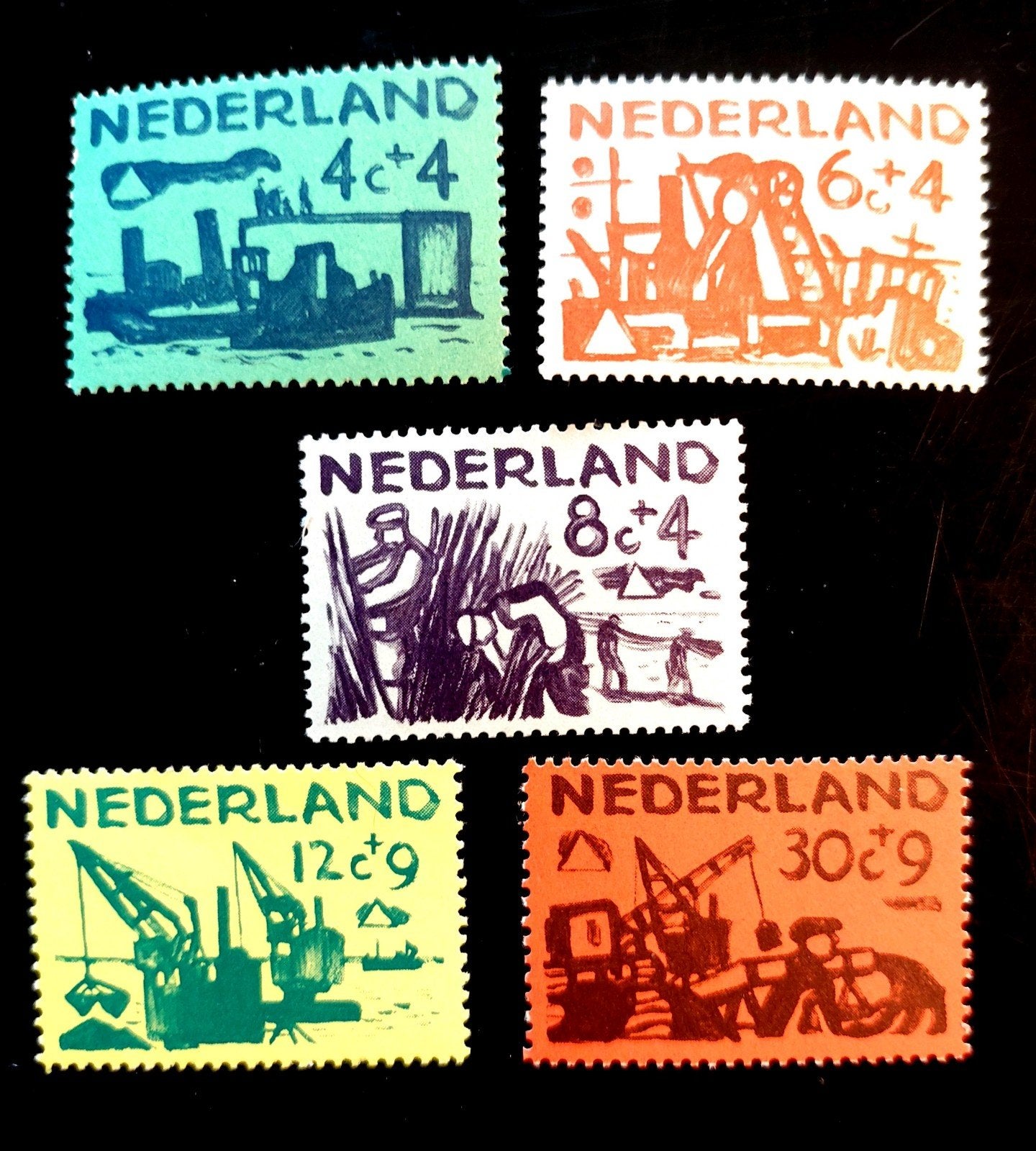 Postzegels Nederland 1959 Nvph 722-726 ongebruikt., Verzenden, Na 1940, Postfris