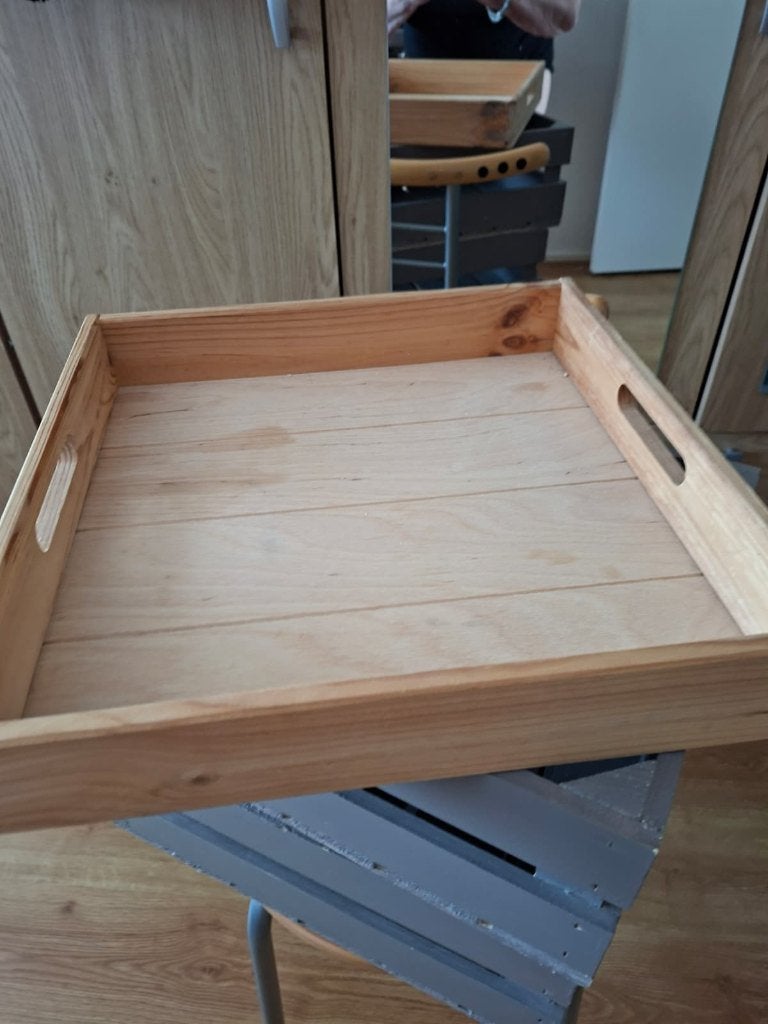 houten dienblad, Huis en Inrichting, Woonaccessoires | Dienbladen, Ophalen of Verzenden, Zo goed als nieuw, Rechthoekig, Hout