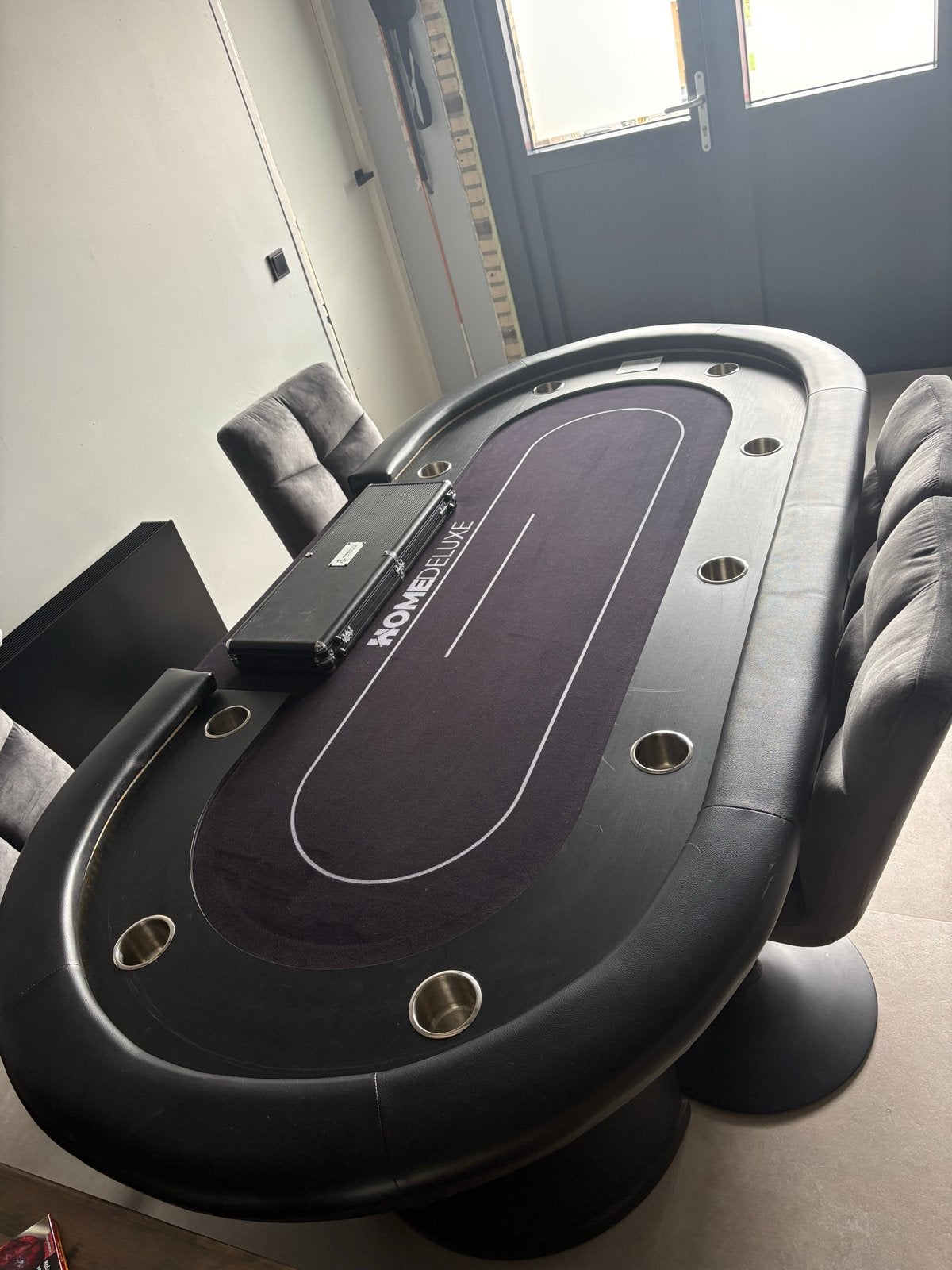 Luxe pokertafel met stoelen, Vijf spelers of meer, Ophalen, Zo goed als nieuw