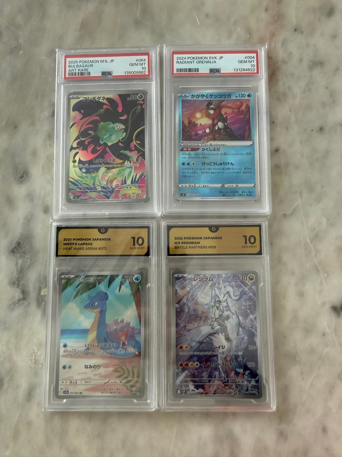 4x PSA/Global Grading Pokémon kaarten - Gem Mint 10, Ophalen of Verzenden, Nieuw, Losse kaart