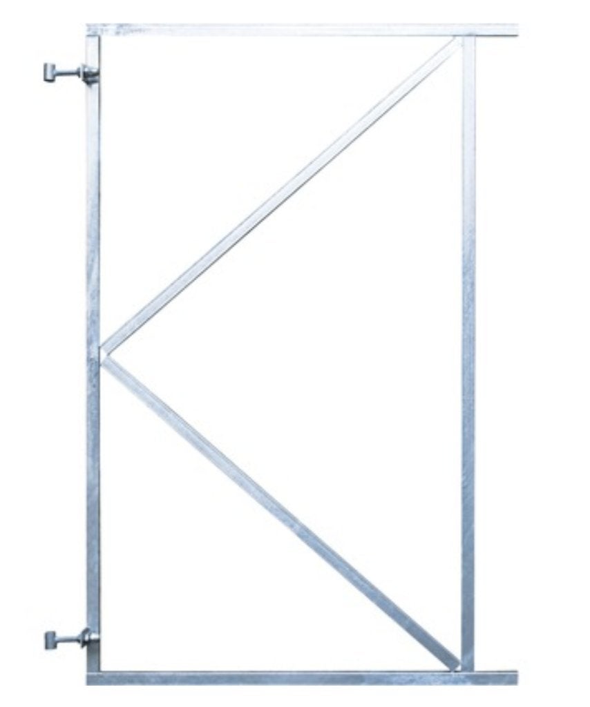 Poortframe verzinkt staal 155 x 100 cm, Tuin en Terras, Ophalen, Met poort, Overige typen, Zo goed als nieuw