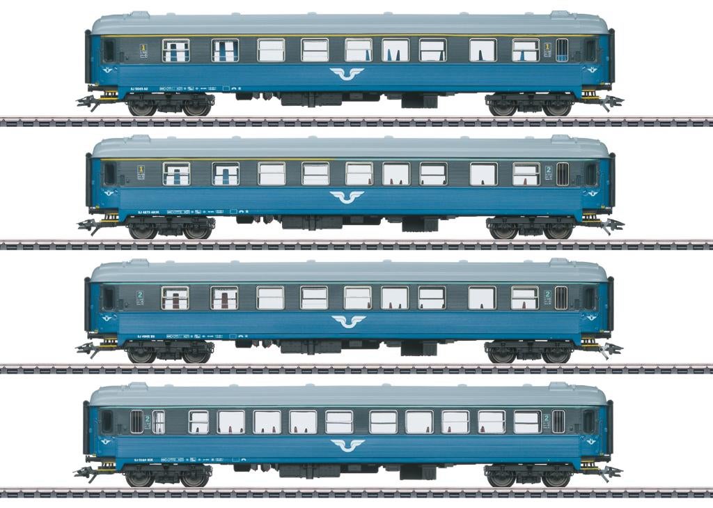 Märklin 43787 – 4-delige Set SJ Personenrijtuigen – NIEUW, Ophalen, Wisselstroom, Märklin, Nieuw