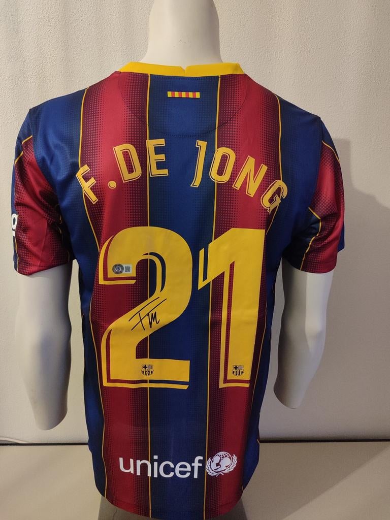 Fc Barcelona shirt gesigneerd door  Frenkie de Jong  Beckett, Ophalen of Verzenden, Nieuw, Buitenlandse clubs, Shirt