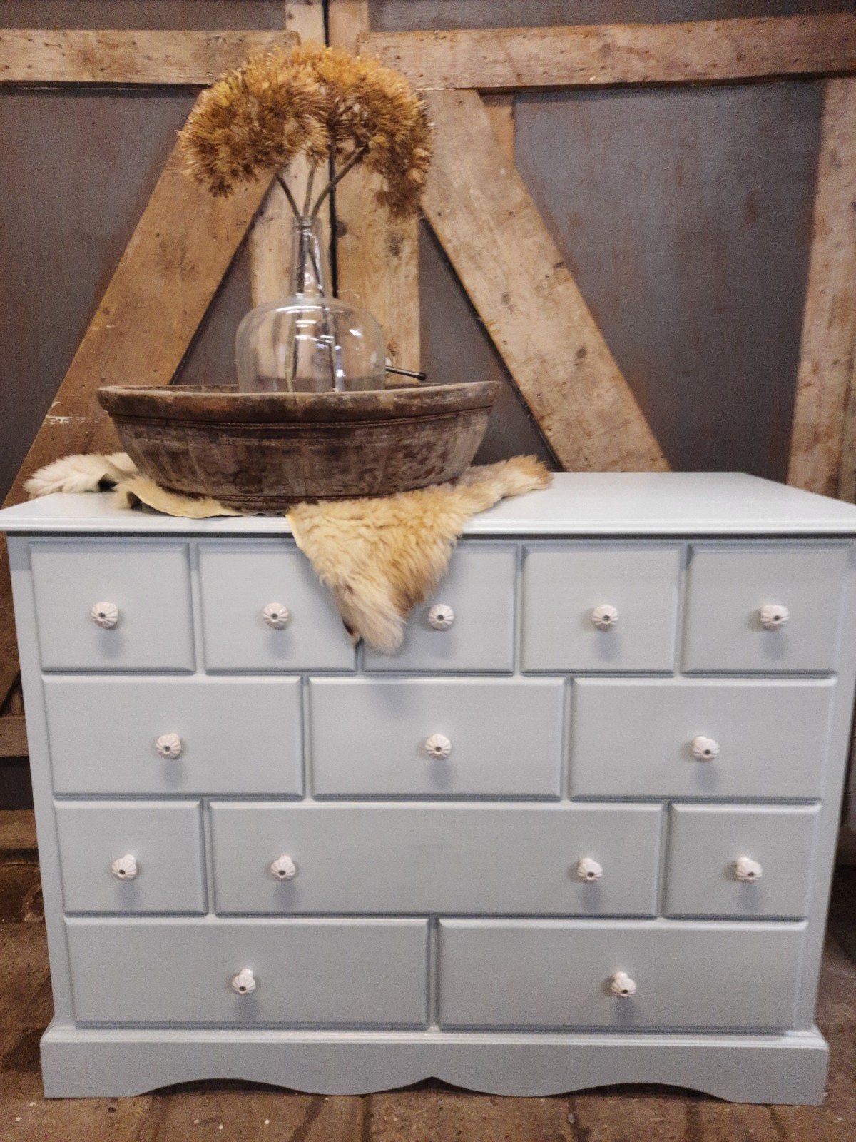 Apothekerskast ladenkast tv-meubel commode kastje kast, Ophalen, Gebruikt, 5 laden of meer, 50 tot 100 cm