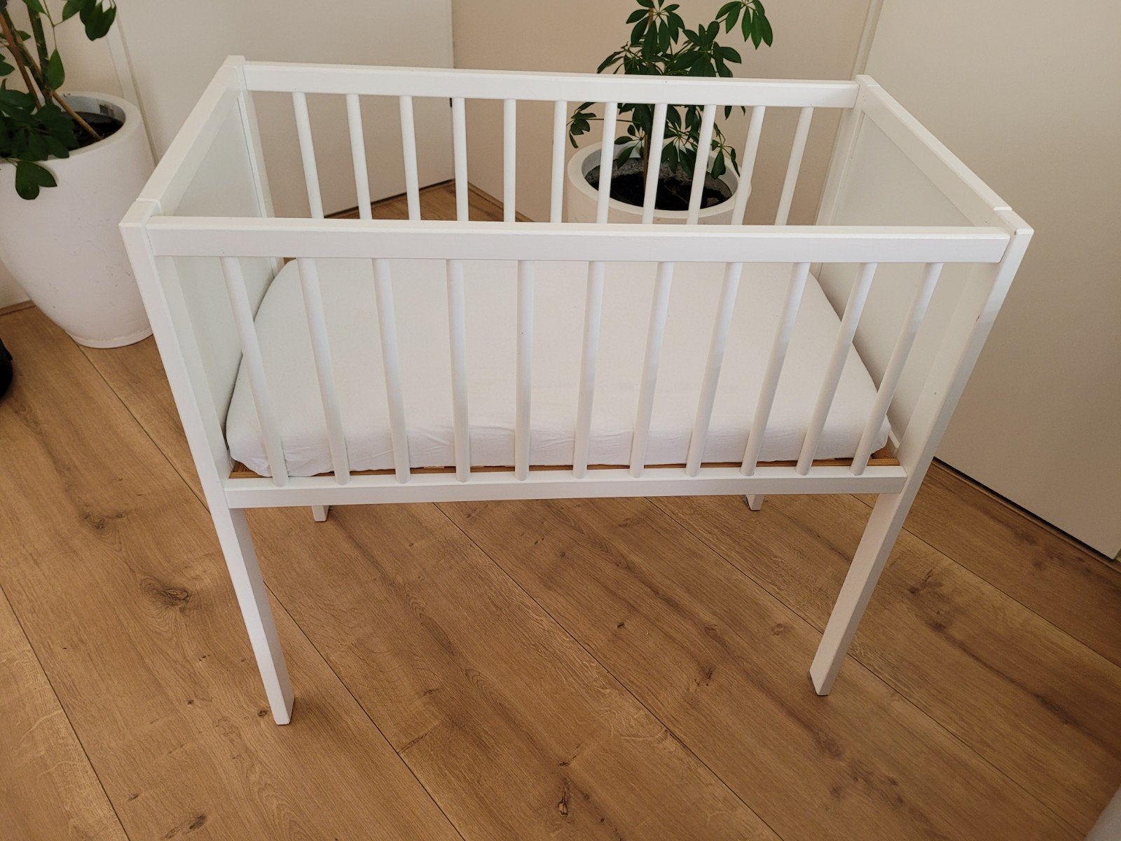 witte houten co-sleeper 40x80cm, Ophalen of Verzenden, Zo goed als nieuw, Wieg