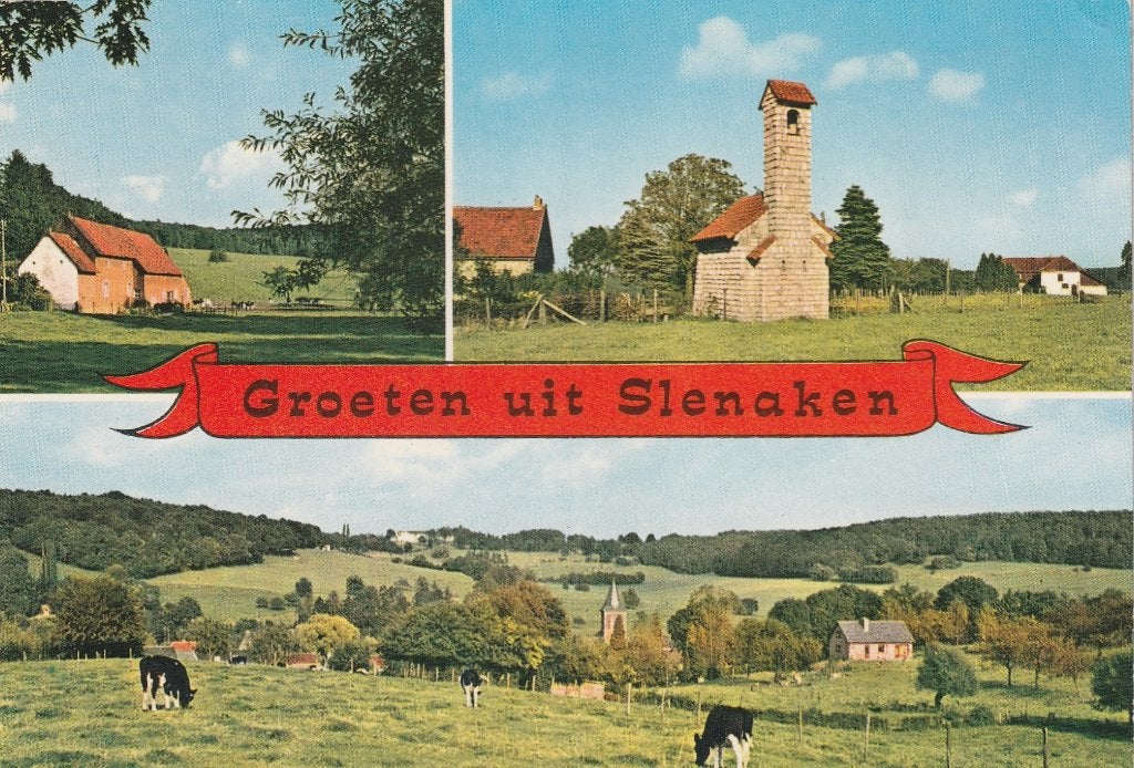 SLENAKEN Landschap Panorama Koeien Kapel Groeten, Verzenden, 1960 tot 1980, Ongelopen, Limburg