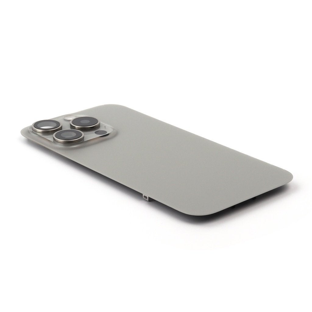 Achterkant voor iPhone 15 Pro Naturel Titanium Pulled B
