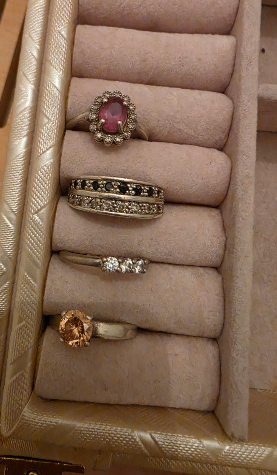 4 zilveren ringen maat 54, Sieraden, Tassen en Uiterlijk, Ophalen, Zo goed als nieuw, 17 tot 18, Dame