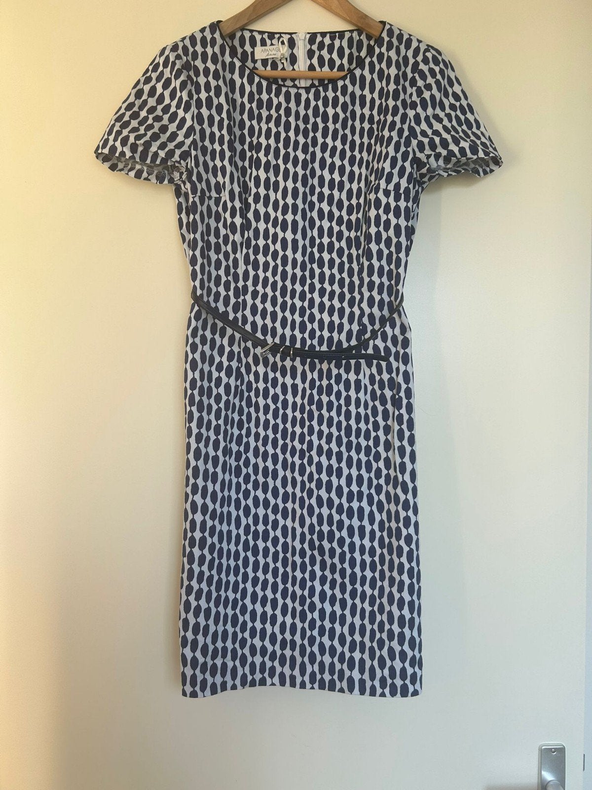 Jurkje Apanage Blauw met Witte Stippen Maat 36, Blauw, Ophalen of Verzenden, Zo goed als nieuw, Apanage