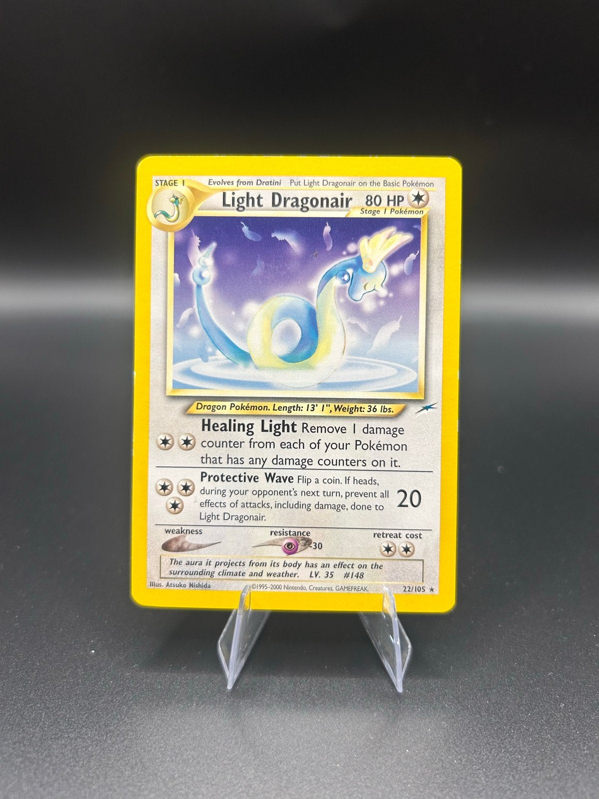 Pokémon Light Dragonair 22/105 Neo Destiny, Hobby en Vrije tijd, Verzamelkaartspellen | Pokémon, Ophalen of Verzenden, Zo goed als nieuw