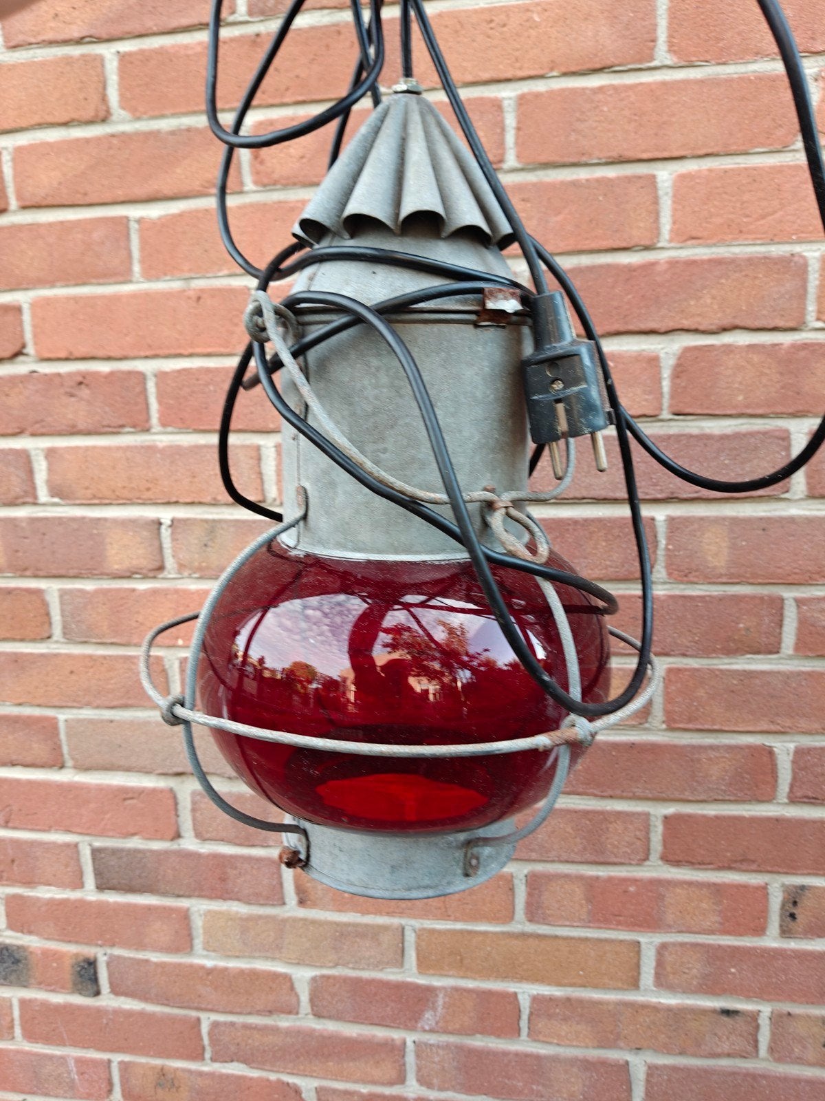 Vintage Rode Scheepslamp / Navigatielamp, Ophalen of Verzenden