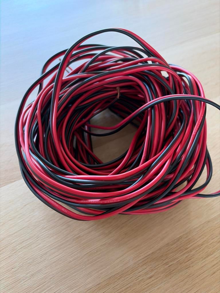 Luidsprekerkabel 2x 13 meter, 2x 1,5 mm2, Ophalen of Verzenden, Gebruikt, 10 meter of meer, Luidsprekerkabel