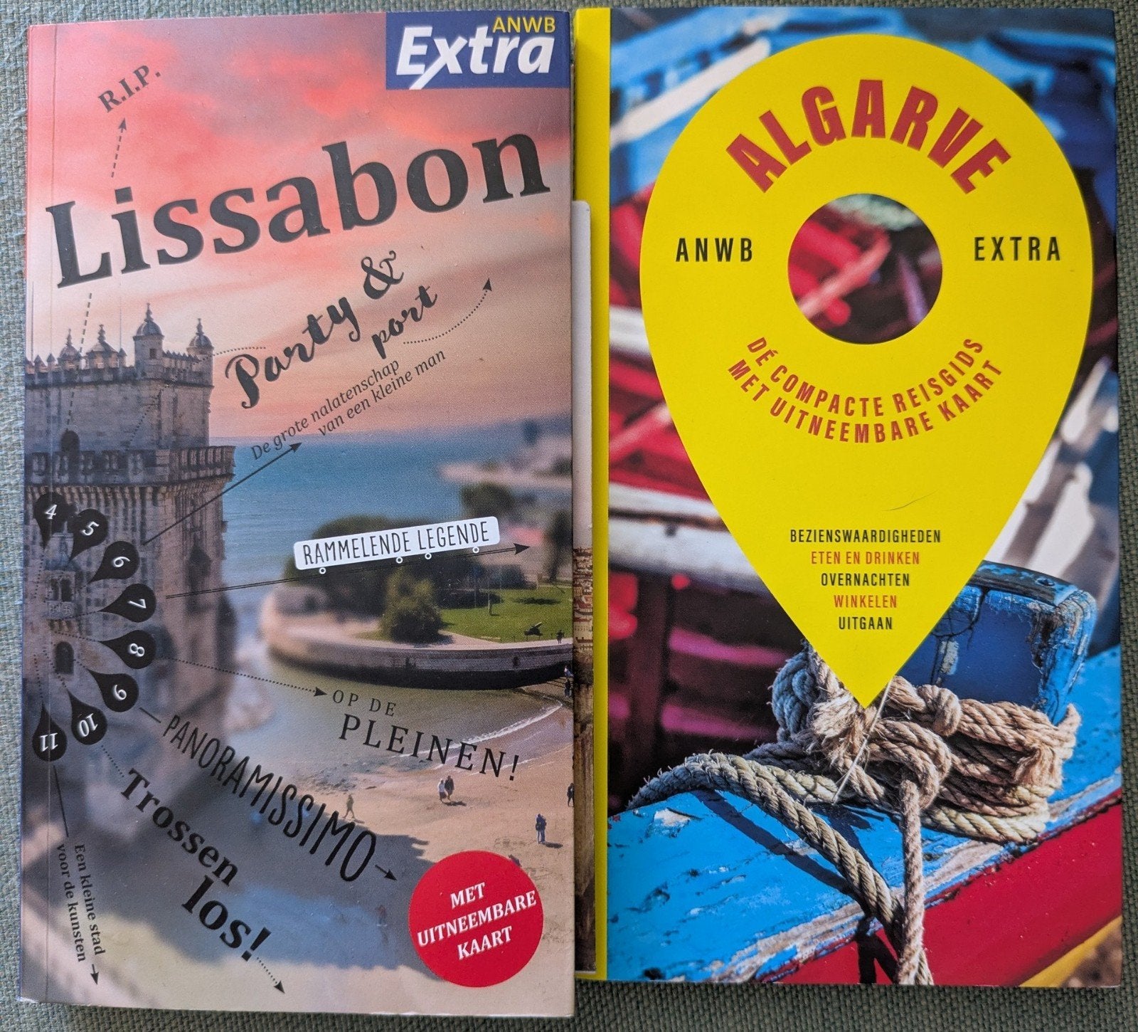 ANWB Extra Reisgidsen: Lissabon & Algarve met kaart, Europa, Ophalen of Verzenden, Zo goed als nieuw, Reisgids of -boek