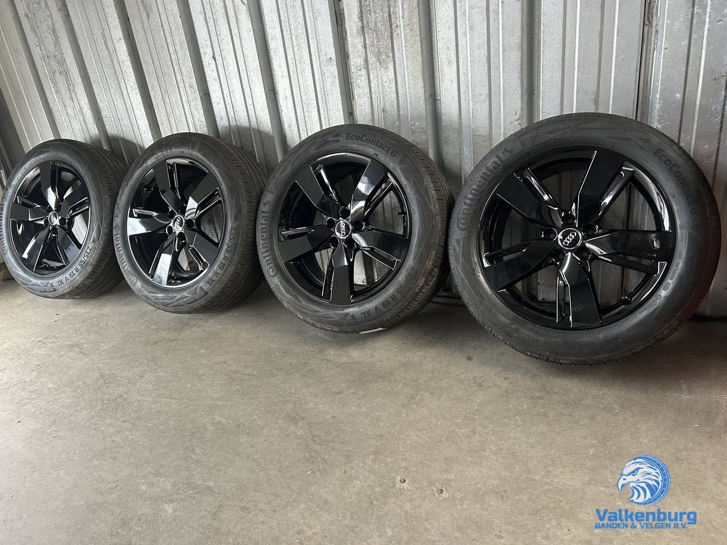 5-6mm! Originele Audi Q5 SQ5 80A 19 inch zwarte velgen 5x112, 19 inch, Gebruikt, -, -