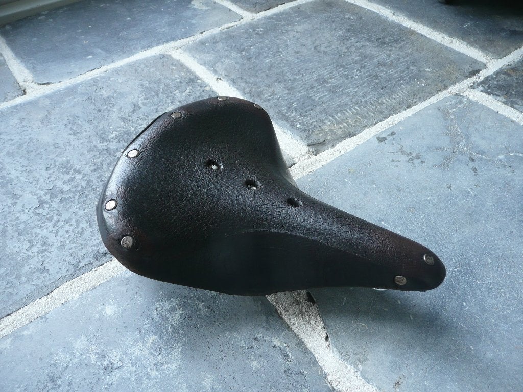 Brooks B66 fietszadel, Gebruikt, Leer, Ophalen of Verzenden, Brooks