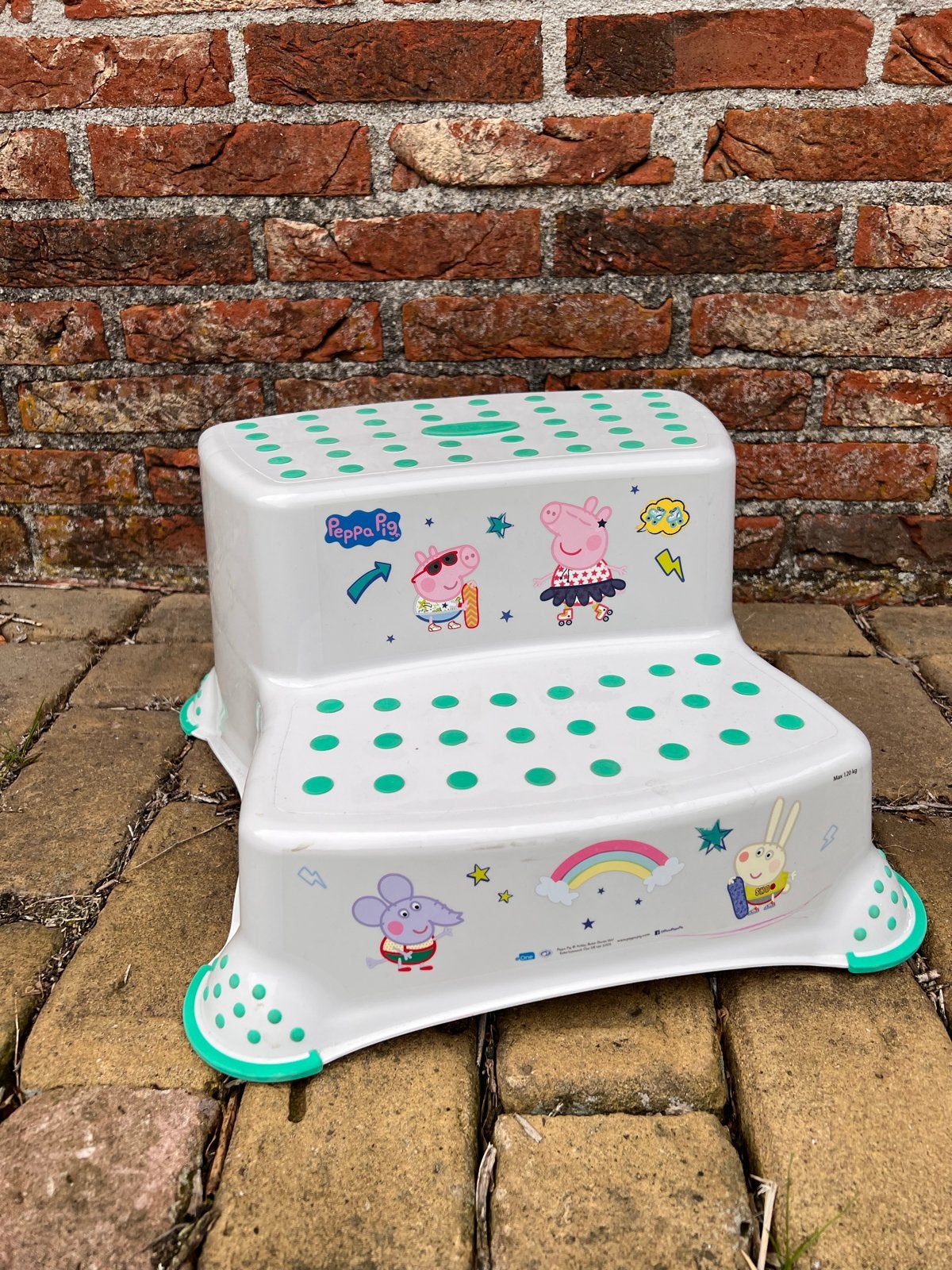 Peppa Pig opstapje voor kinderen - grijs/groen, Ophalen of Verzenden, Gebruikt