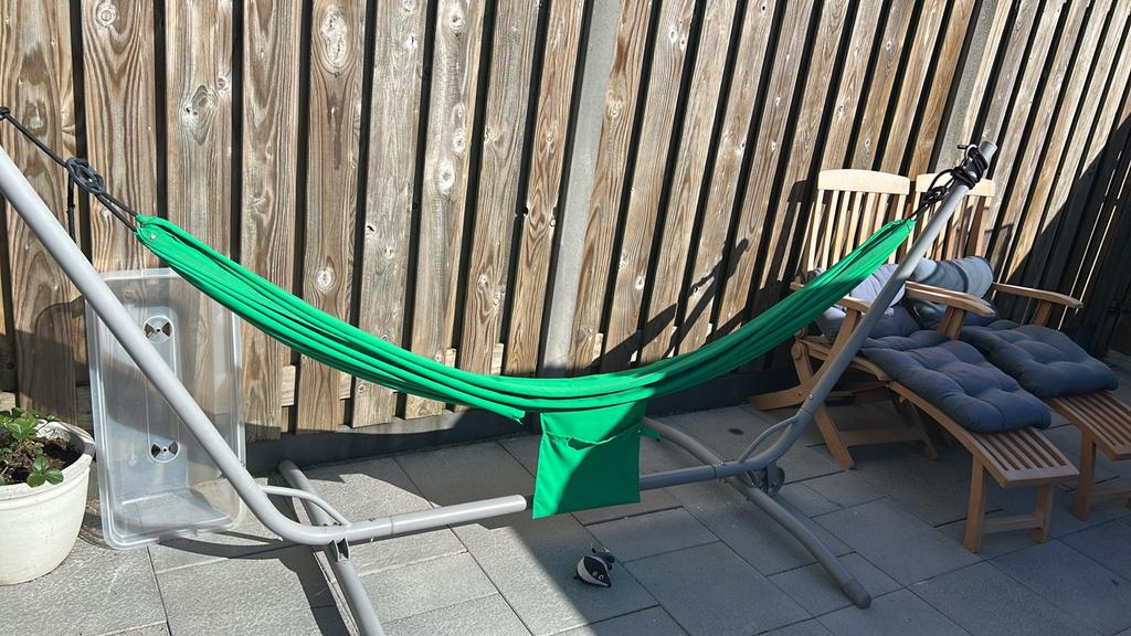 IKEA Hangmat met standaard (nieuwe mat nodig), Tuin en Terras, Hangmatten, Gebruikt, Eenpersoons, Met standaard, Buiten, Ophalen