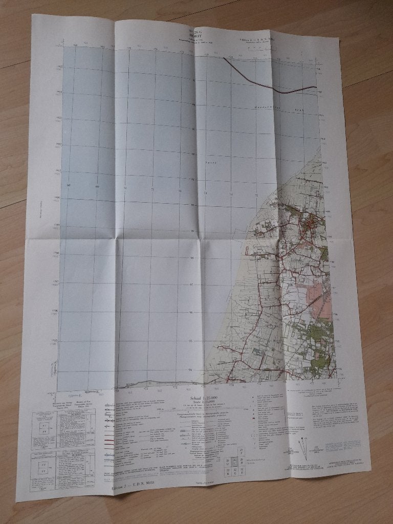 TOPOGRAFISCHE KAART 26 G HORST EDITIE 2 TDN M833 VERKEND, Ophalen of Verzenden, Zo goed als nieuw, Overige onderwerpen