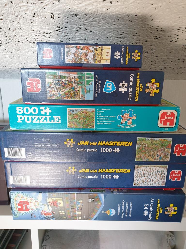 Jan van Haasteren puzzels, Ophalen, 500 t/m 1500 stukjes, Zo goed als nieuw, Legpuzzel