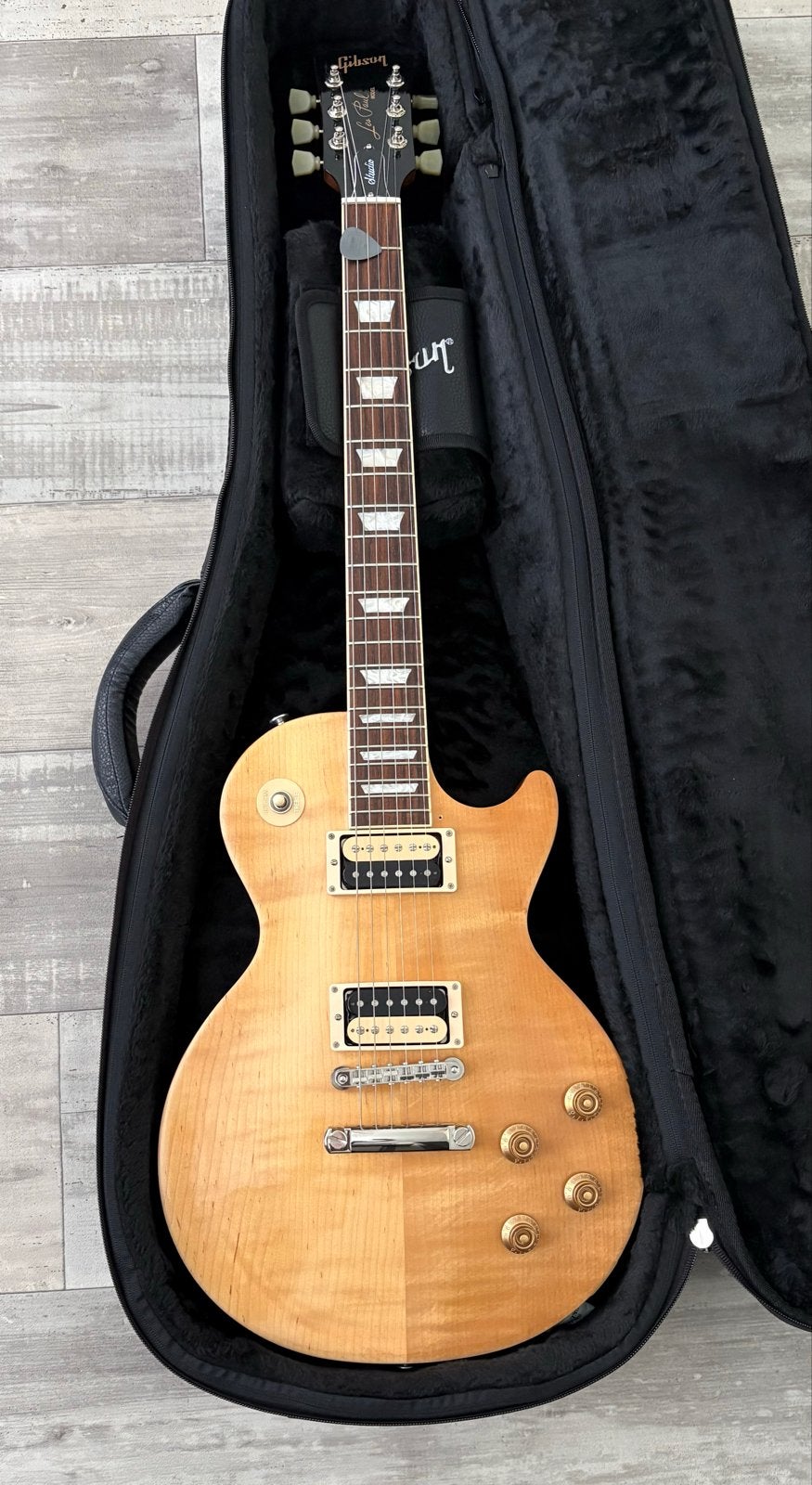Gibson Les Paul Studio Figured Ant Nat Burstbucker 61T/61R, Muziek en Instrumenten, Snaarinstrumenten | Gitaren | Elektrisch, Ophalen