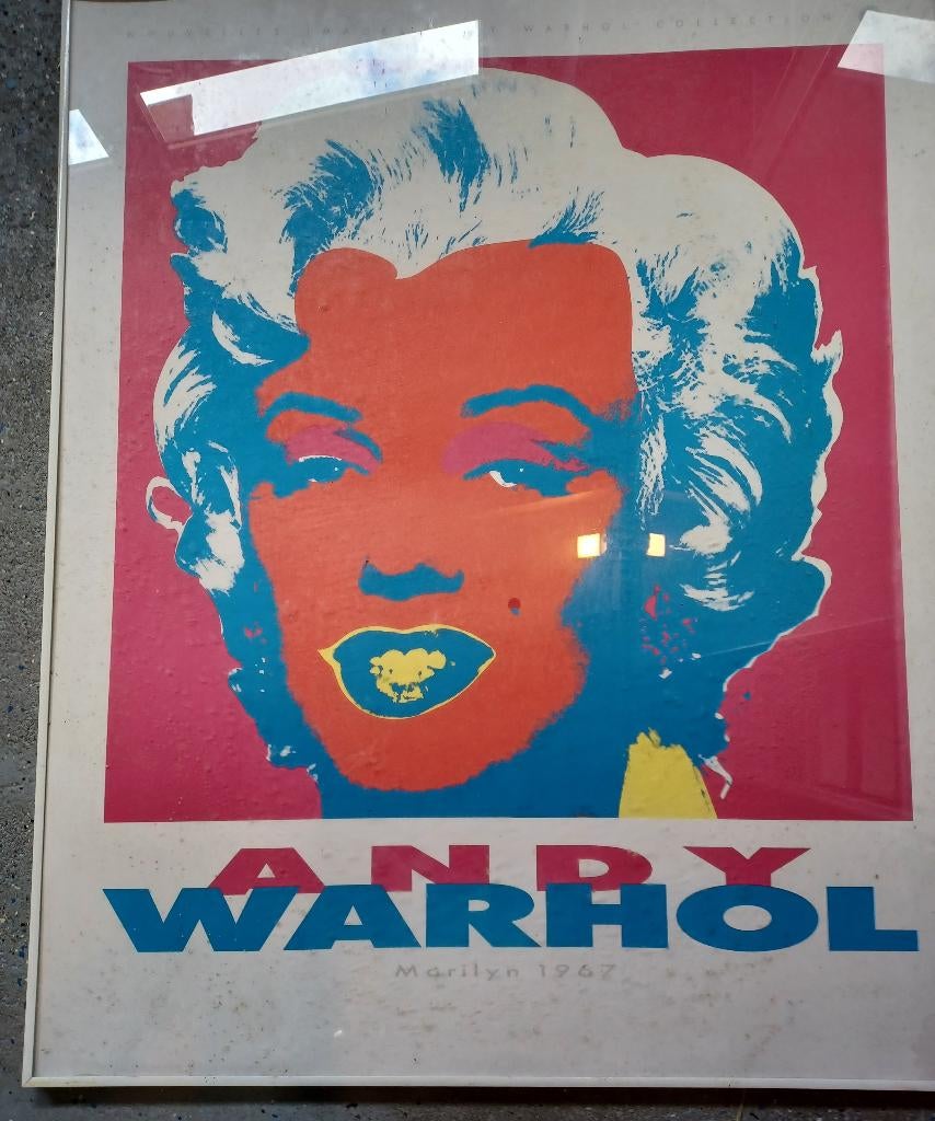 vintage Andy Warhol Marilyn Monroe Franse Nouvelles pop art, Ophalen, 85 cm, 70 cm