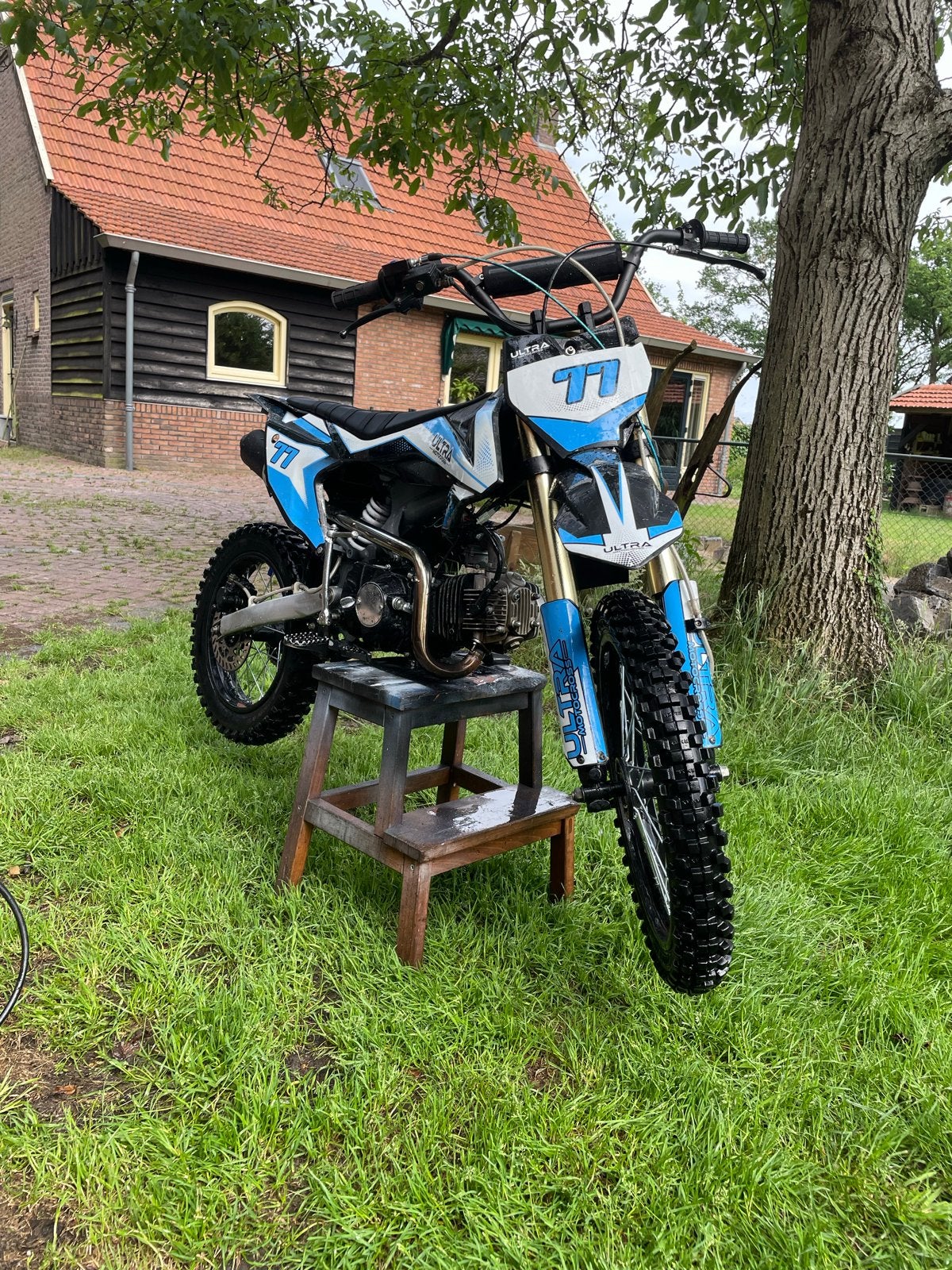 Pitbike 125cc - met upgrades, Fietsen en Brommers, Minibikes, Midibikes en Pitbikes, Schijfrem, 125 cc, Ophalen of Verzenden, Pitbike