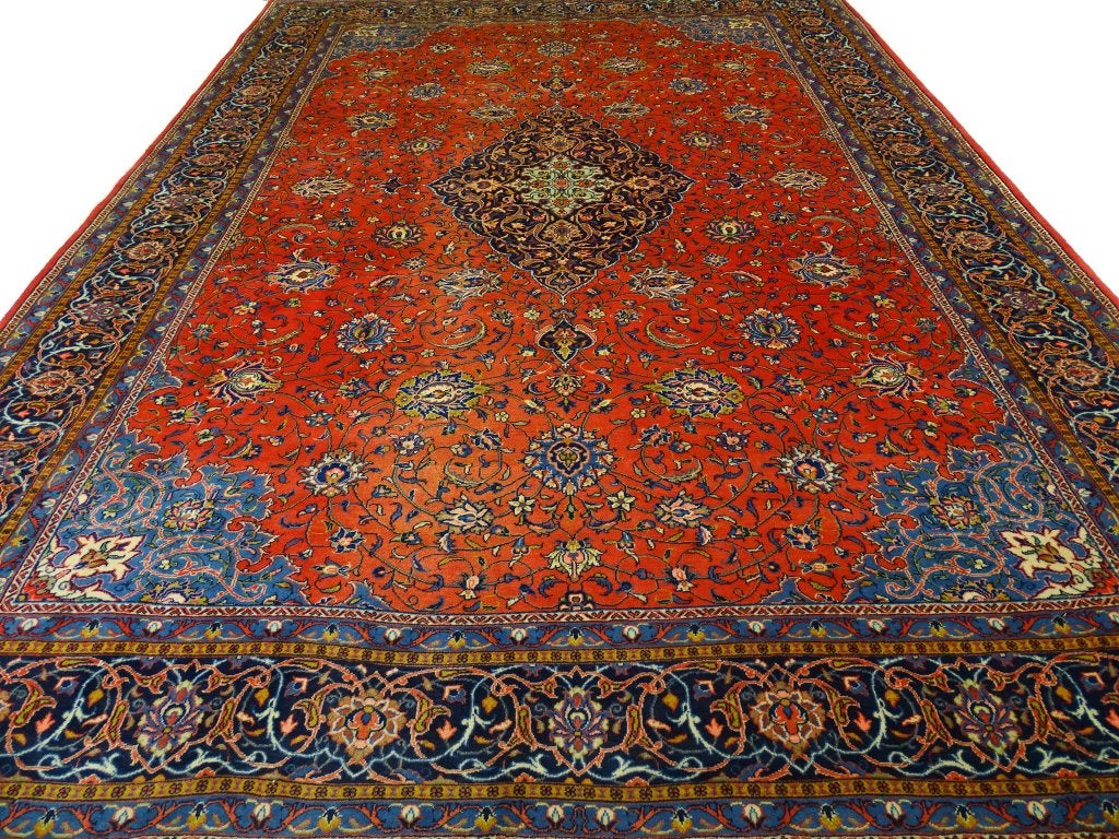 Perzisch tapijt - Sarouk - 400 x 291 cm - Handgeknoopt, -, Blauw, -, 200 cm of meer