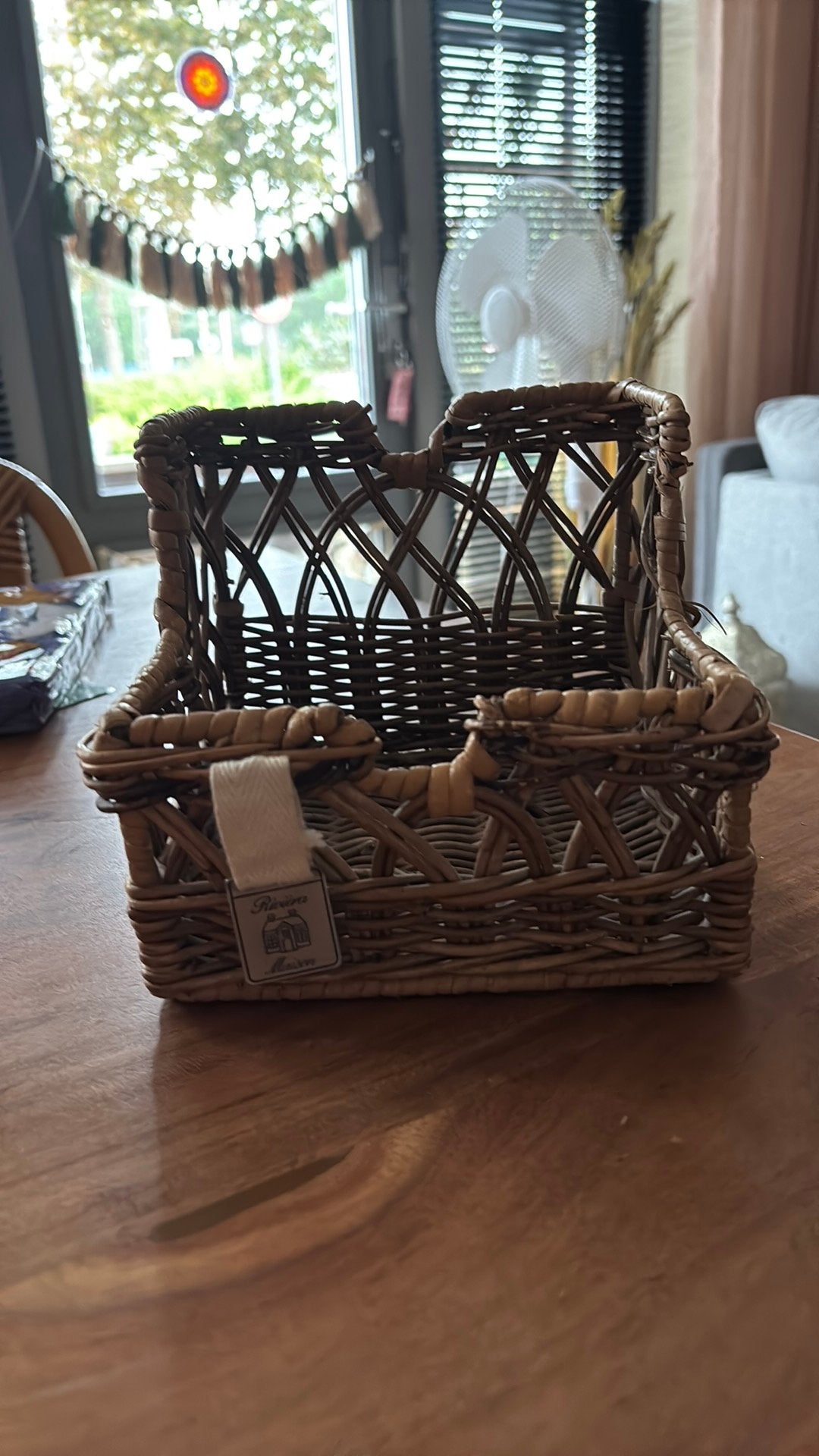 Cd mandje riviera maison, Ophalen, Zo goed als nieuw, Rechthoekig, Riet