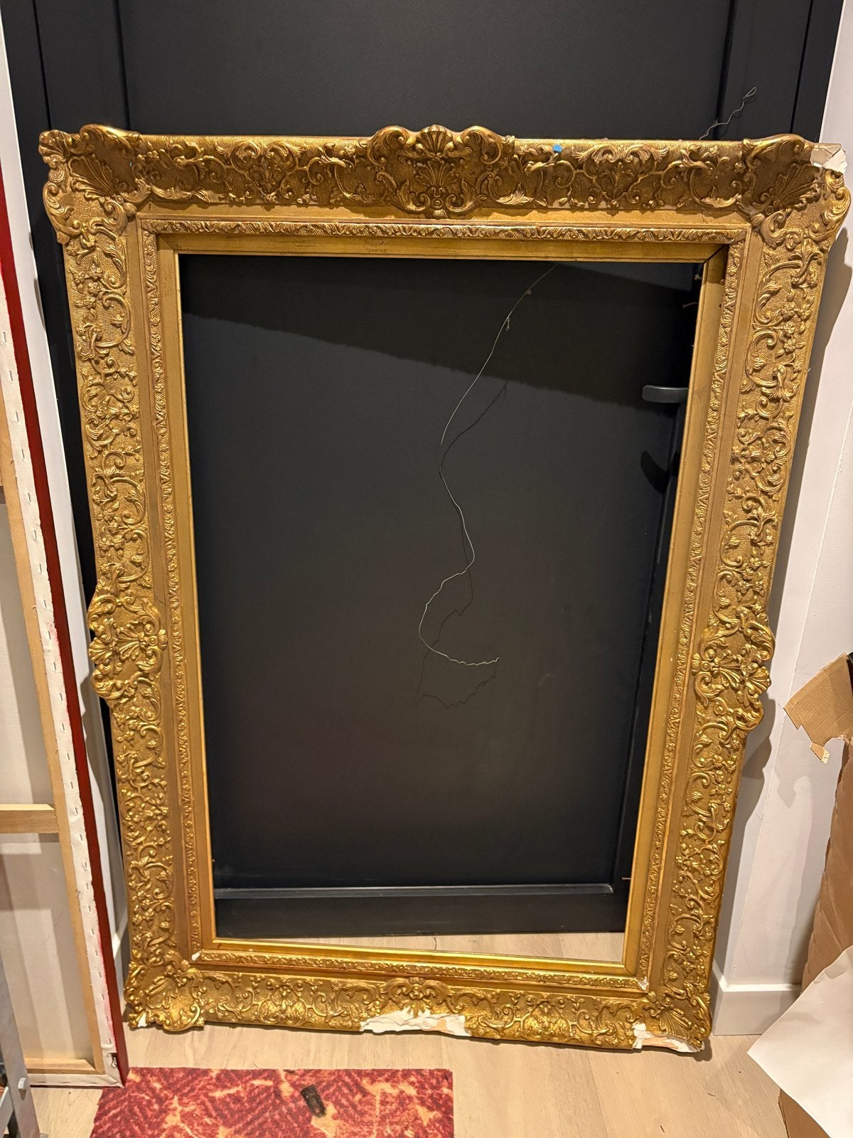 Groot Gouden Schilderijlijst - Barok Stijl 135 x 95, Huis en Inrichting, Woonaccessoires | Lijsten, Gebruikt, Schilderijlijst