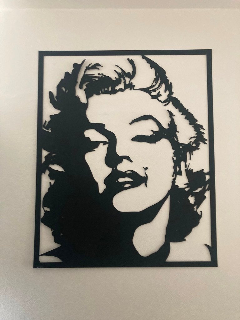Wanddecoratie Marilyn Monroe, Ophalen, 110 cm, 90 cm, Decoratieobject