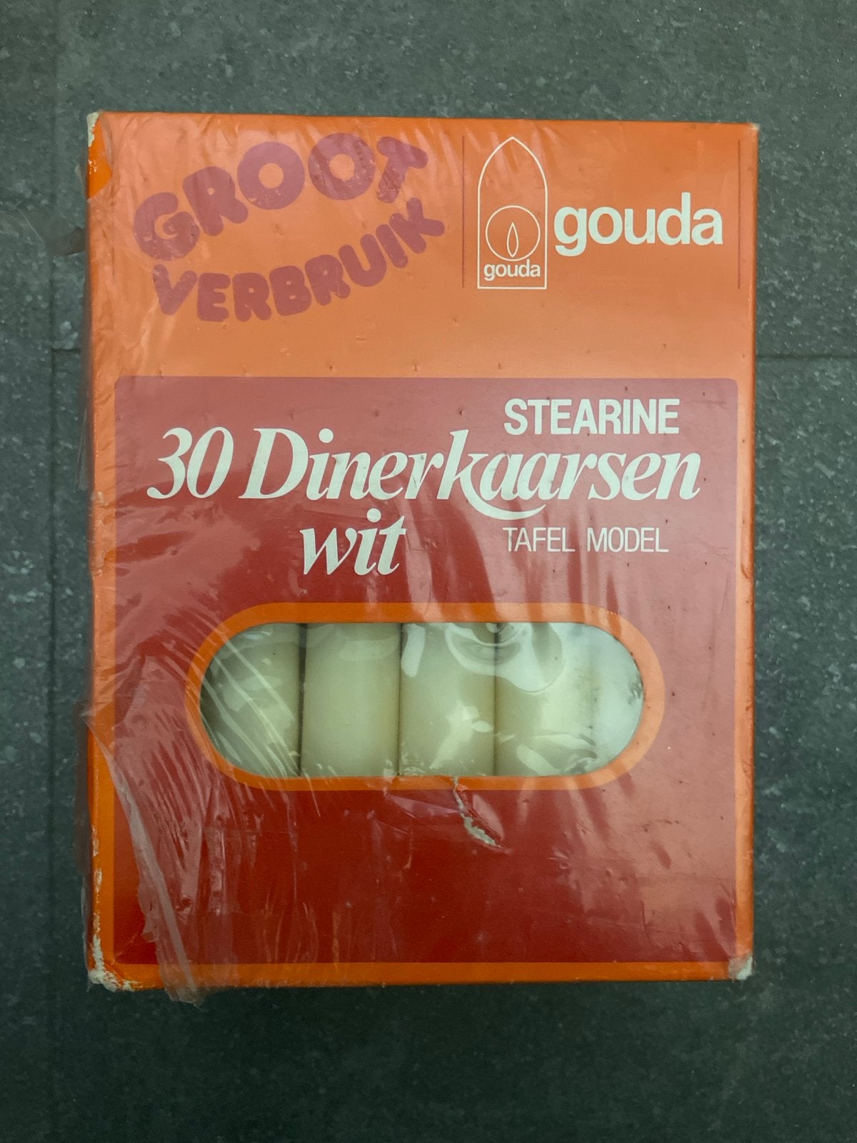 Gouda Stearine Dinerkaarsen Wit - 30 stuks, Ophalen of Verzenden, 20 cm, Kaars, Wit
