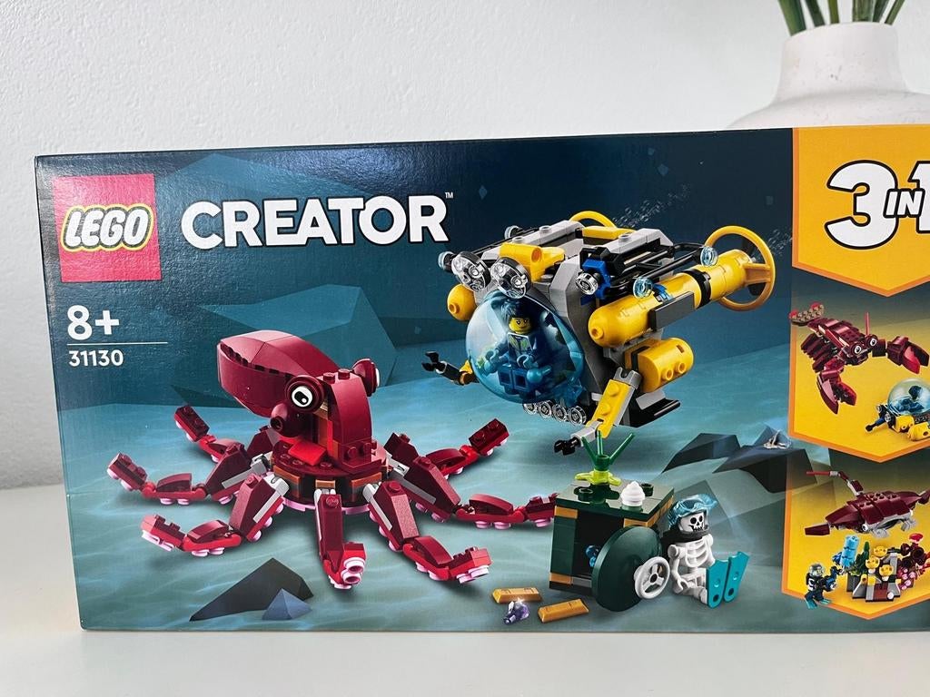 Lego Creator 31130 Diepzeeduiker met Onderzeeër en Octopus, Ophalen of Verzenden, Nieuw, Complete set, Lego