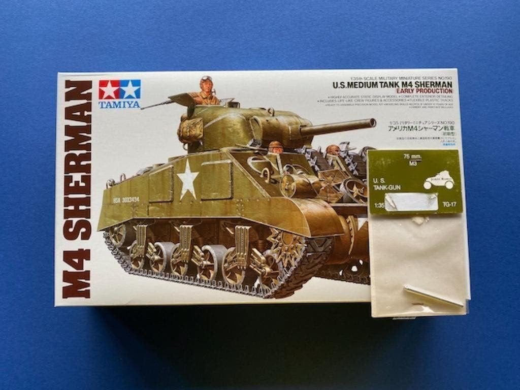 Tamiya	35190	US Tank M4 Sherman (Early Prod) 1/35 incl alu, Tank, Verzenden, 1:32 tot 1:50, Nieuw