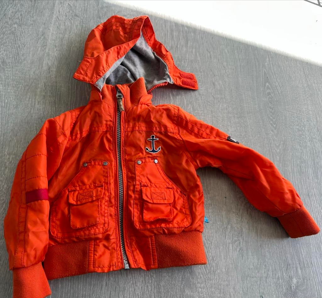 Stoere oranje zomerjas met anker - Maat 74, Ophalen of Verzenden, Gebruikt, Jongetje of Meisje