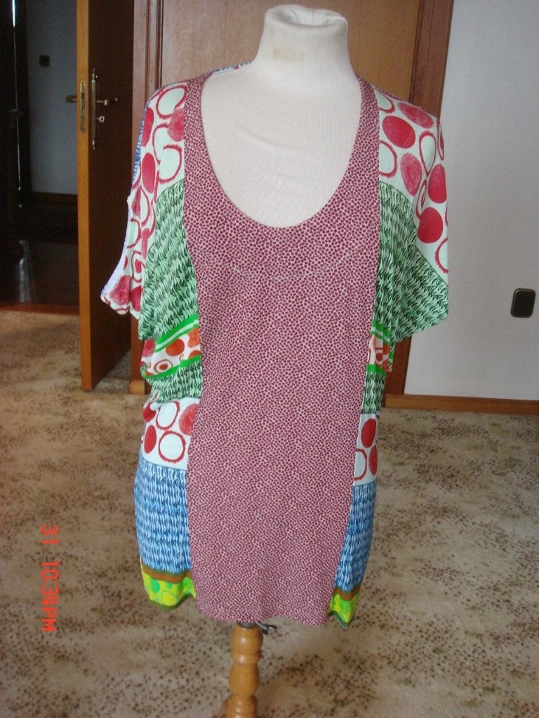 Nieuw Save the Queen fleurige print shirt/ top/tuniek L, Maat 38/40 (M), Overige kleuren, Nieuw, Korte mouw