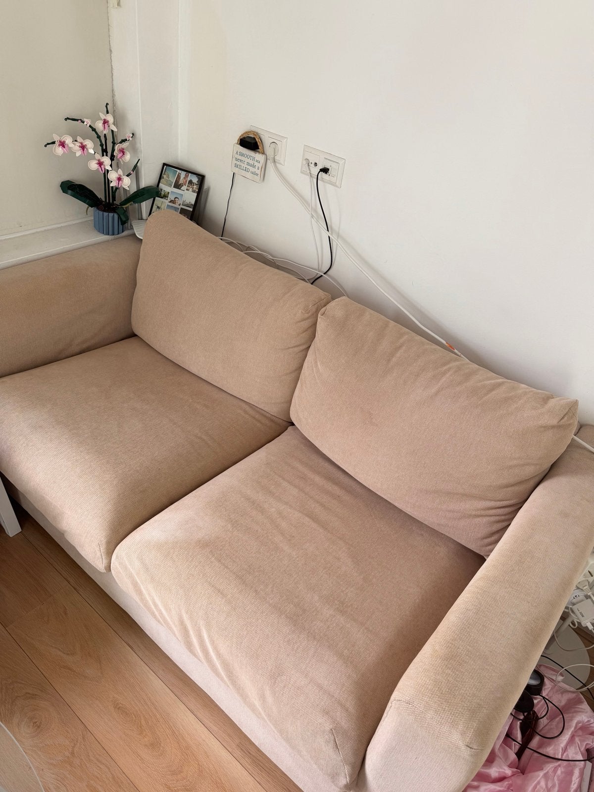 GRATIS OPHALEN Ikea Vimle 2-zitsbank - Hallarp Beige, Ophalen, Gebruikt, 150 tot 200 cm, Tweepersoons