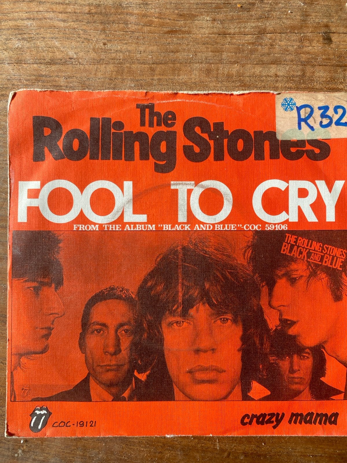 The Rolling Stones - Fool To Cry / Crazy Mama (Vinyl Single), Cd's en Dvd's, Gebruikt, 7 inch, Ophalen of Verzenden, EP