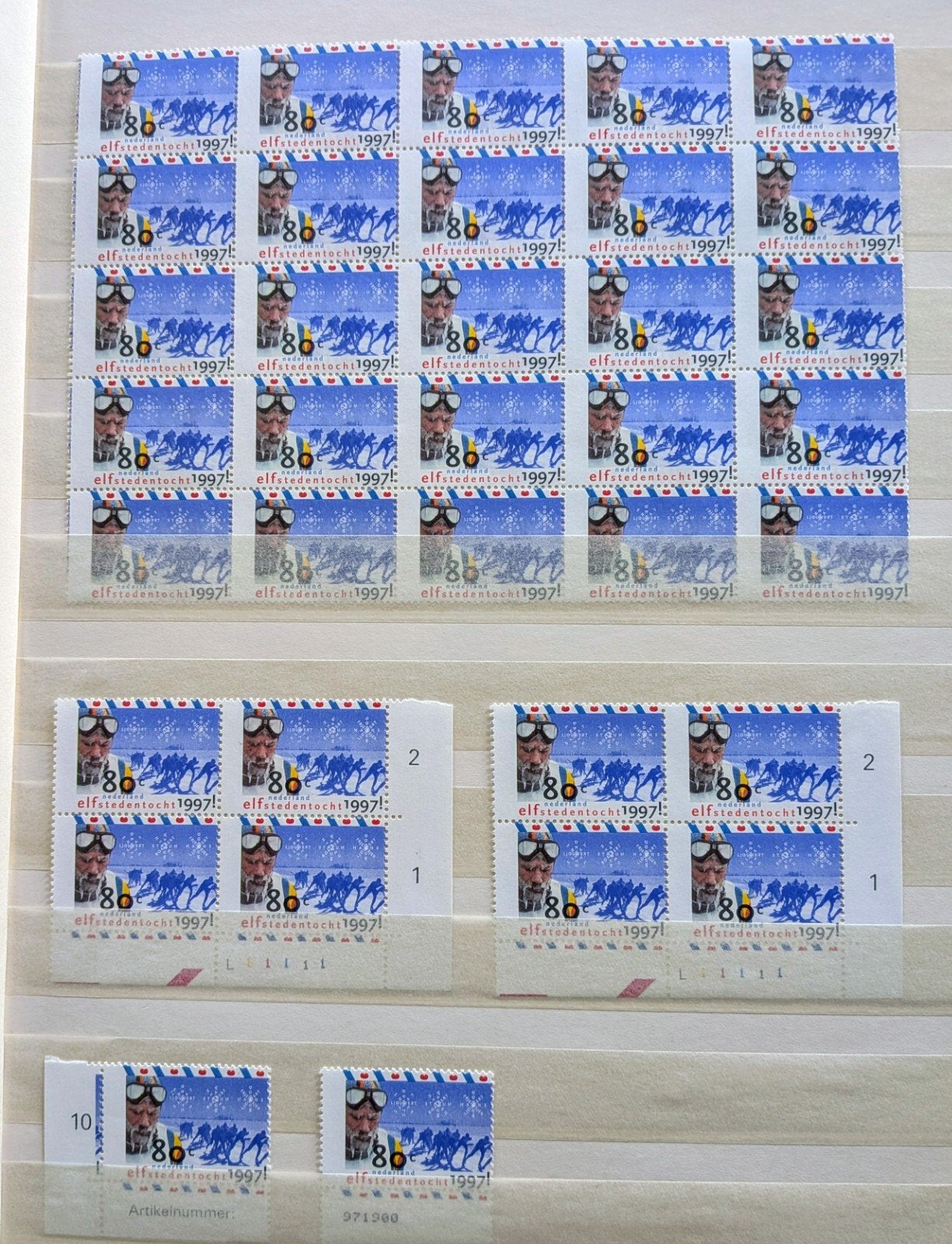 1997 Elfstedentocht nvph 1710, Postzegels en Munten, Ophalen of Verzenden, Na 1940, Postfris